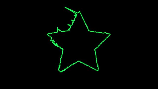 星型　オーディオスペクトラム　記号　アイコン　マーク　シェイプ　モーショングラフィックス