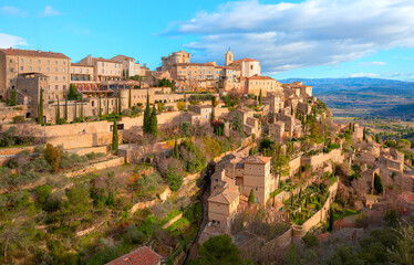 Obraz premium Beautiful medieval town Gordes - Provence, France