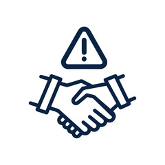 Business deal or risk icon