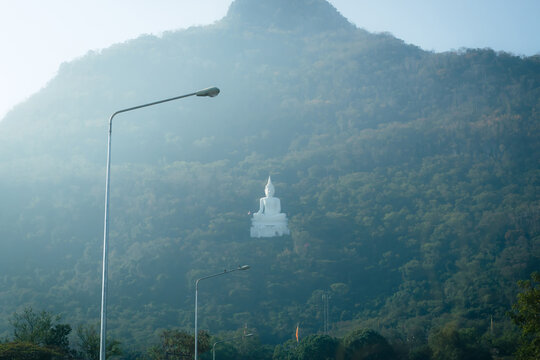 Gateway to Isan: Buddha Sakolsima Mongkhon (Luang Pho Khao). Located at Wat Thep Phithak Punnaram in the area of ​​Klang Dong Village, Pak Chongม Nakhonratchasima, Thailand