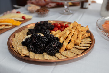 crackers and berries