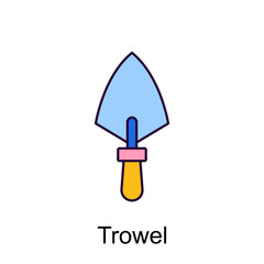 Trowel vector Filled Outline Icon Design illustration. Home Improvements Symbol on White background EPS 10 File