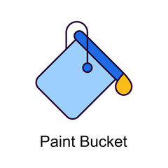 Paint Bucket vector Filled Outline Icon Design illustration. Home Improvements Symbol on White background EPS 10 File