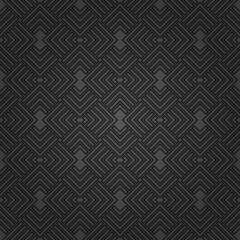 Seamless geometric abstract vector dark pattern whith black rhombuses. Geometric modern ornament. Seamless modern background