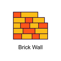 Brick Wall vector Filled Outline Icon Design illustration. Home Improvements Symbol on White background EPS 10 File