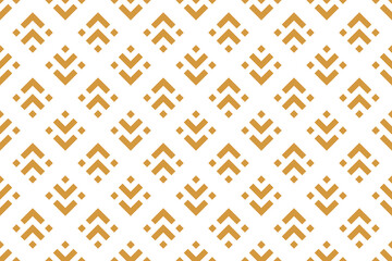 Abstract geometric pattern. A seamless vector background. White and gold ornament. Graphic modern pattern. Simple lattice graphic design