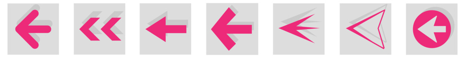 Fototapeta premium Arrow icon set isolated on background. Arrows vector collection. Different arrow icons in flat style. Creative arrows template for web site, app, graphic design, ui and logo. Arrow vector symbol