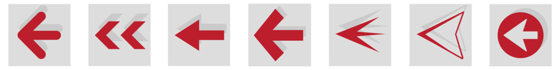 Obraz premium Arrow icon set isolated on background. Arrows vector collection. Different arrow icons in flat style. Creative arrows template for web site, app, graphic design, ui and logo. Arrow vector symbol