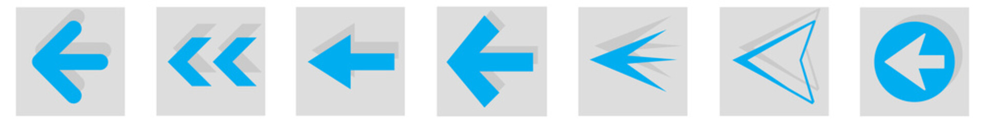 Arrow icon set isolated on background. Arrows vector collection. Different arrow icons in flat style. Creative arrows template for web site, app, graphic design, ui and logo. Arrow vector symbol