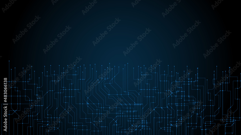 Wall mural technology background circuit board hi-tech communication concept innovation abstract background vec