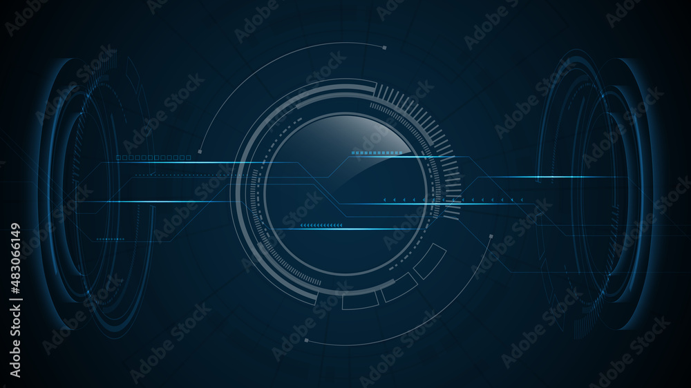 Wall mural technology background hi-tech communication concept innovation abstract background vector illustrati