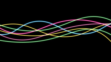 Dynamic neon line abstract background vector illustration