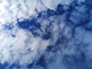 fluffy clouds and beautiful sky background