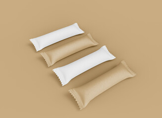 White and Brown Long Sachet Set