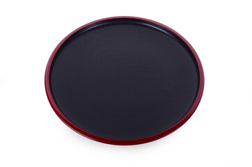 wood plate isolated on white background