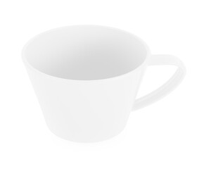empty mug isolated on white background.