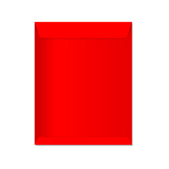 Red Empty Envelope isolated on a white background