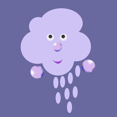funny cloud picture for children