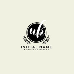 UK monogram logo template vector
