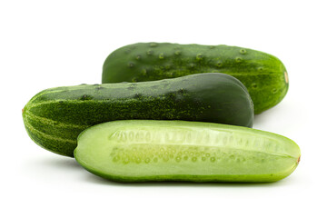 cucumber vegetable closeup on white