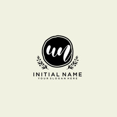 UN monogram logo template vector
