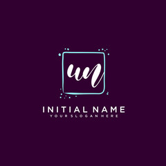 UN monogram logo template vector