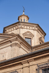 Facade Church of San Lorenzo de Pamplona. Vertical
