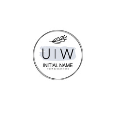 UW Hand drawn wedding monogram logo