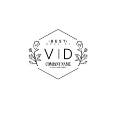 VD Hand drawn wedding monogram logo