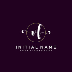 VF Beautiful handwriting logo or wedding monograms collection