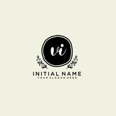 Obraz premium VI monogram logo template vector