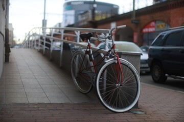 Fototapeta na wymiar bike, bicycle, city, wheel, transport