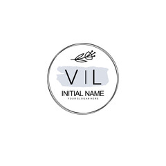 VL Hand drawn wedding monogram logo