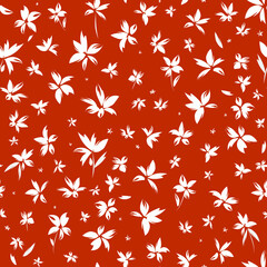 Vintage seamless floral pattern. Ditsy style background of small pastel colorful flowers.