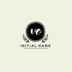 VO monogram logo template vector