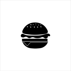 Burger icon, vector, illustration, 10 eps, fast food