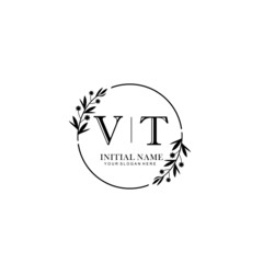 Obraz premium VT Hand drawn wedding monogram logo