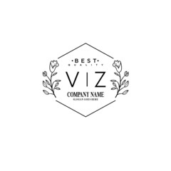 VZ Hand drawn wedding monogram logo
