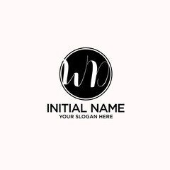 WD monogram logo template vector