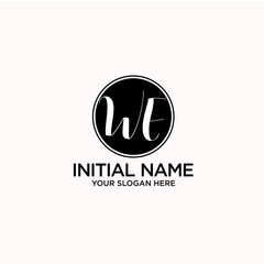 WE monogram logo template vector