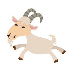 adorable funny goat Cartoon vector
