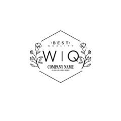 WQ Hand drawn wedding monogram logo