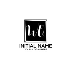 Obraz premium WQ monogram logo template vector
