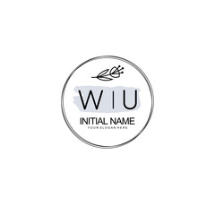 WU Hand drawn wedding monogram logo