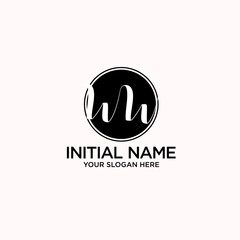 WW monogram logo template vector