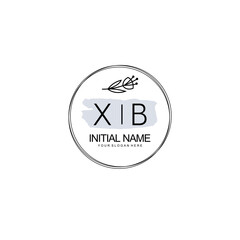 XB Hand drawn wedding monogram logo