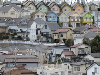 斜面の住宅地