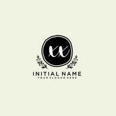 XX monogram logo template vector