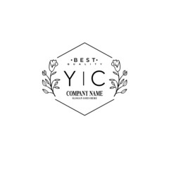 YC Hand drawn wedding monogram logo