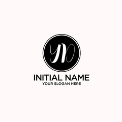 YD monogram logo template vector